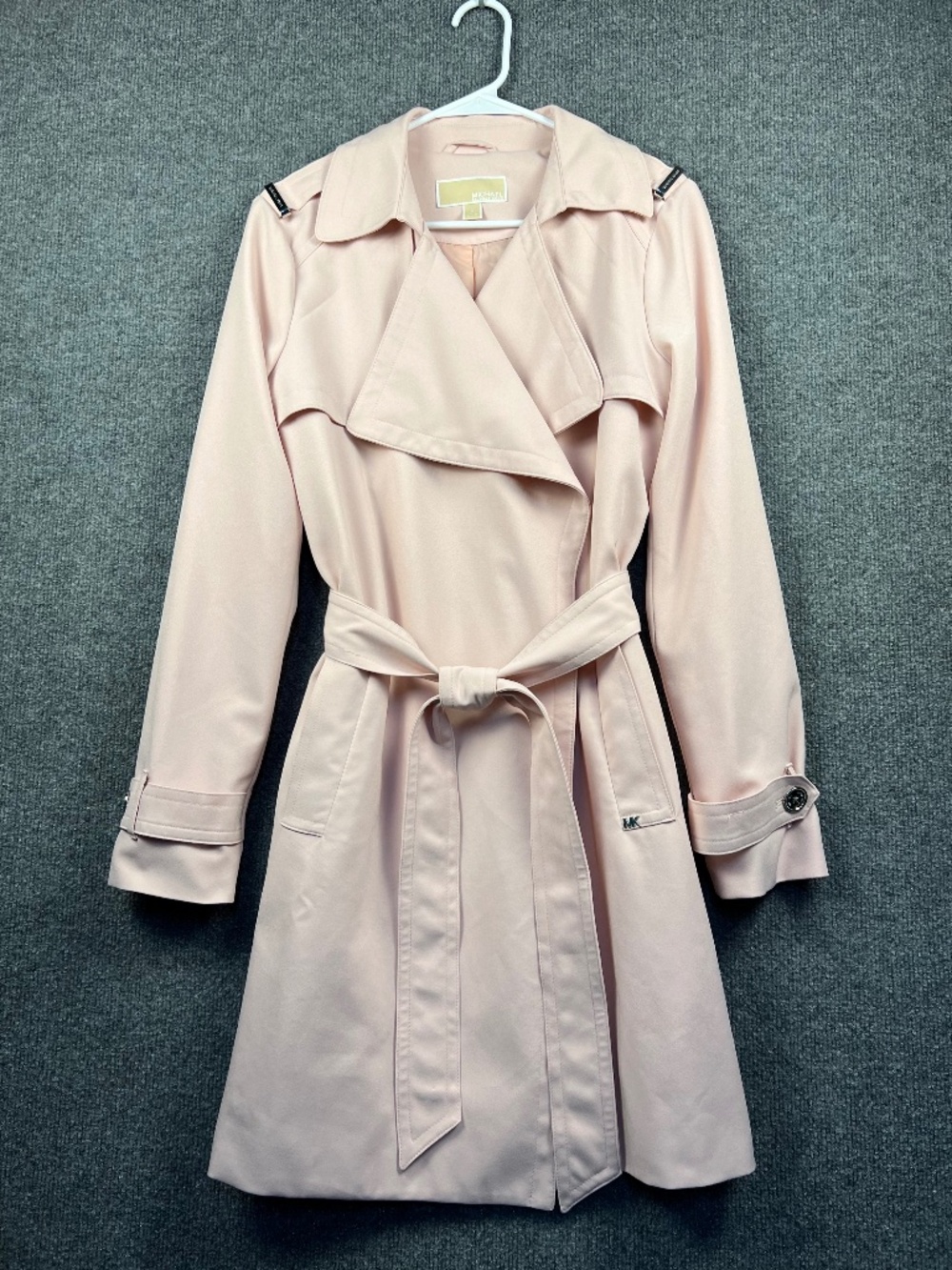 Michael Kors Light Pink Short Classic Trench Coat